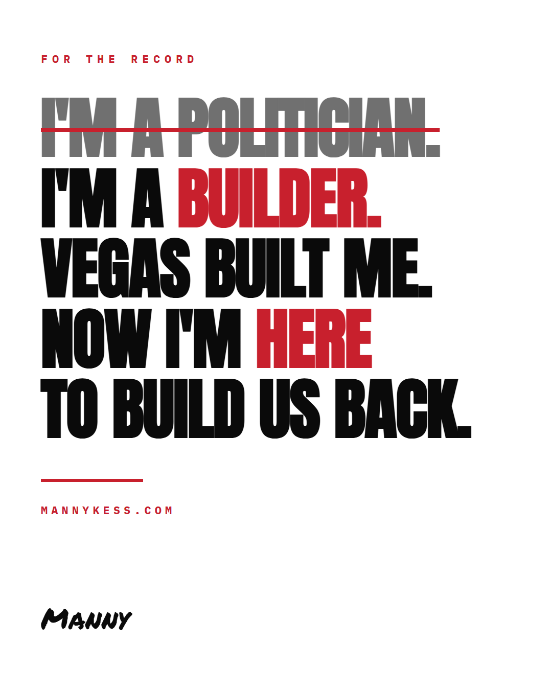 I'm a builder manifesto